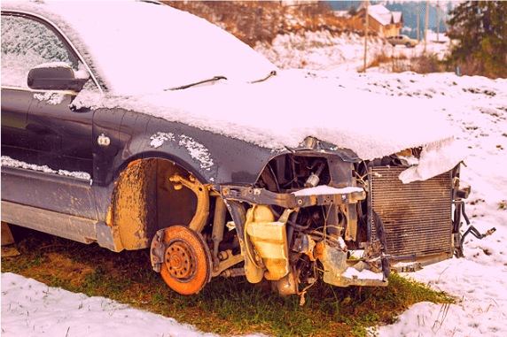 old junk car in melrose park